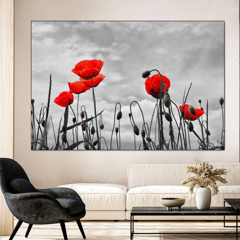 Pop Red Poppies Wall Art