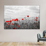 Red Poppy Field Pop Wall Art