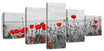 Red Poppy Field Pop Wall Art