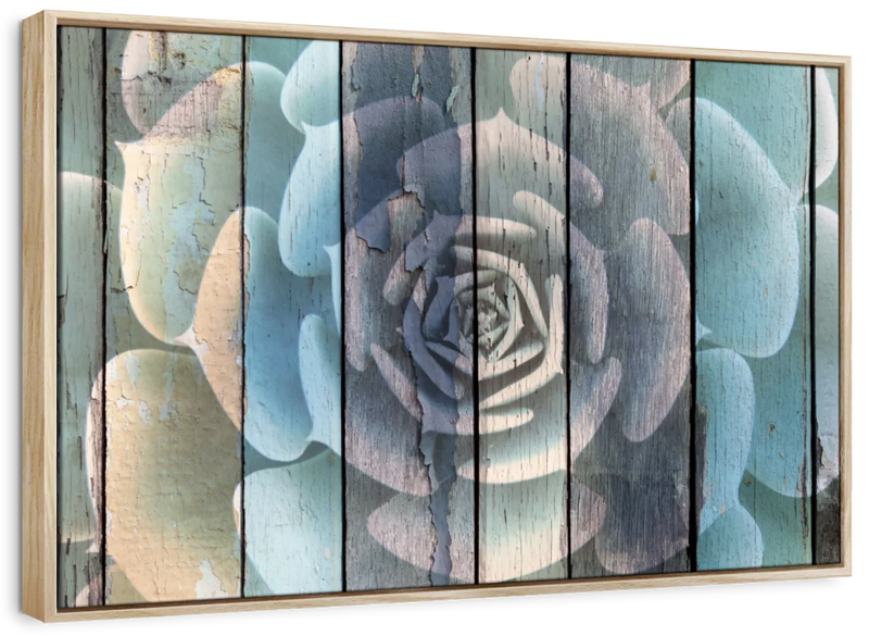 Rustic Blooming Succulent Wall Art