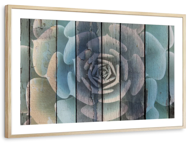 Rustic Blooming Succulent Wall Art