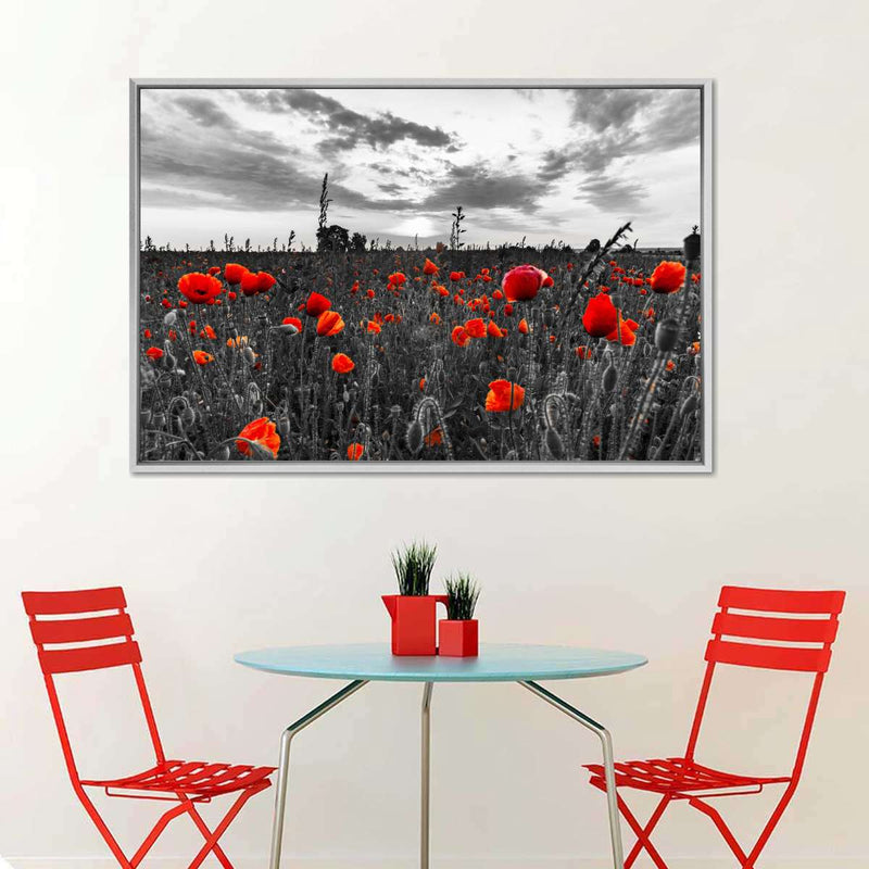 Poppy Field At Dusk Pop Wall Art