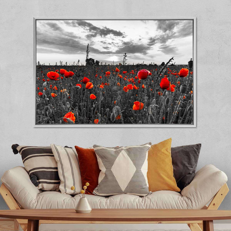 Poppy Field At Dusk Pop Wall Art