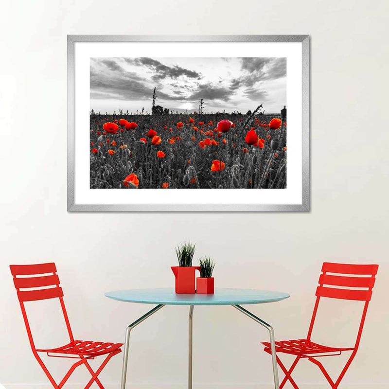 Poppy Field At Dusk Pop Wall Art