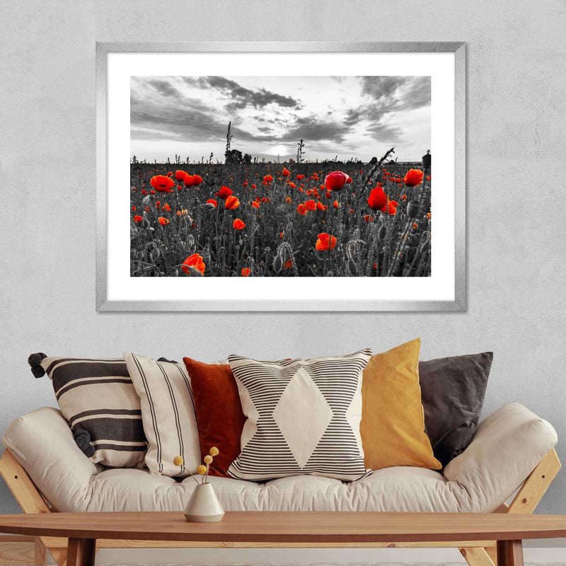 Poppy Field At Dusk Pop Wall Art
