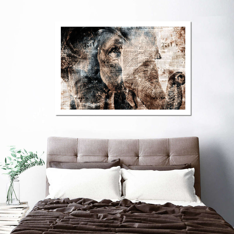 Textured Elephant Wall Art