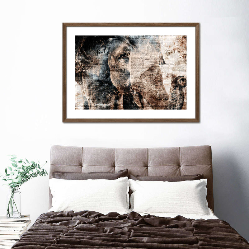Textured Elephant Wall Art