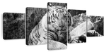 Textured White Tiger Wall Art