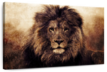 Grunge Lion Head Wall Art