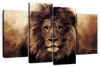 Grunge Lion Head Wall Art