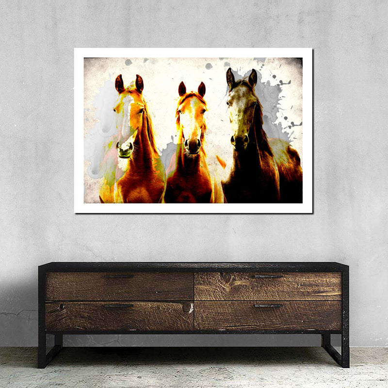 Three Horse Heads Wall Art