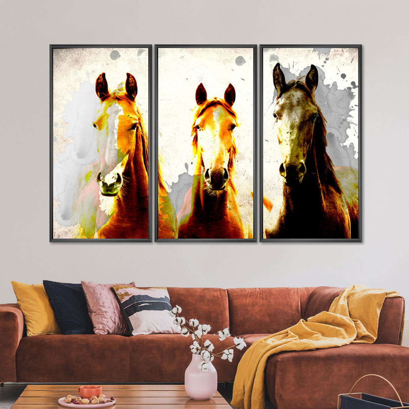 Three Horse Heads Wall Art