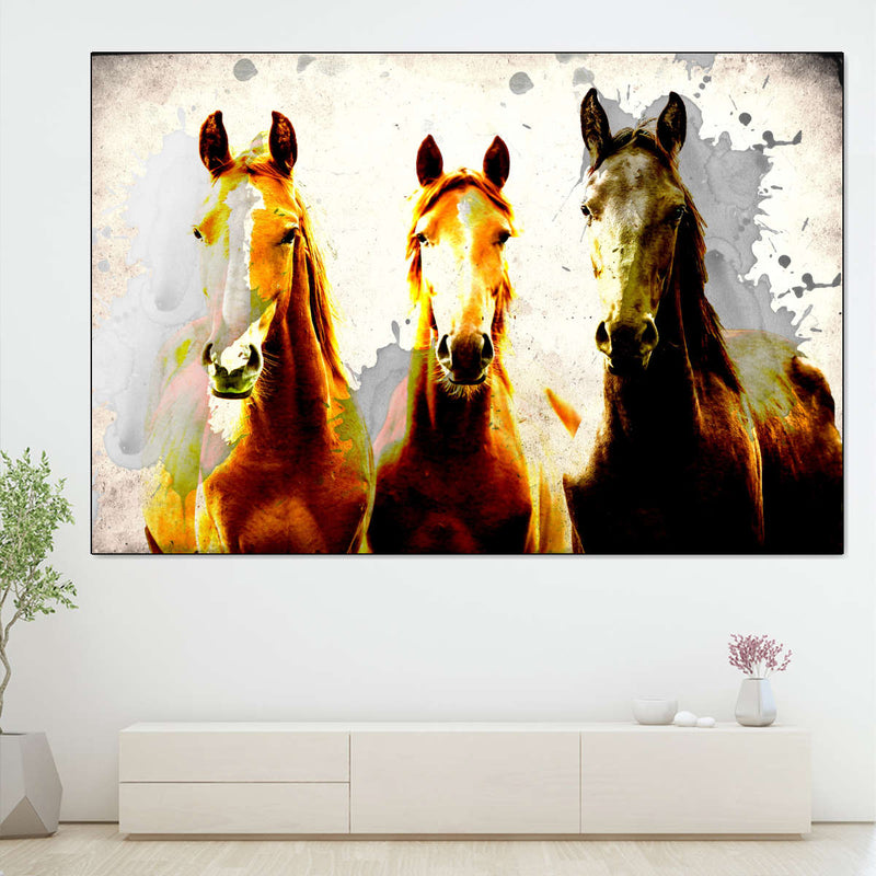 Three Horse Heads Wall Art