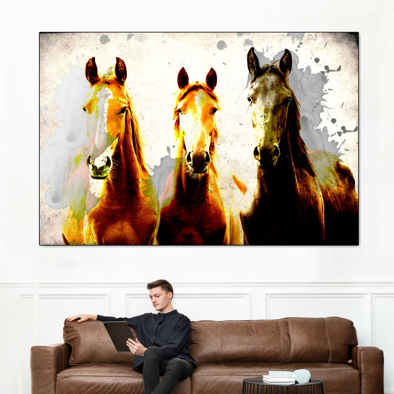 Three Horse Heads Wall Art