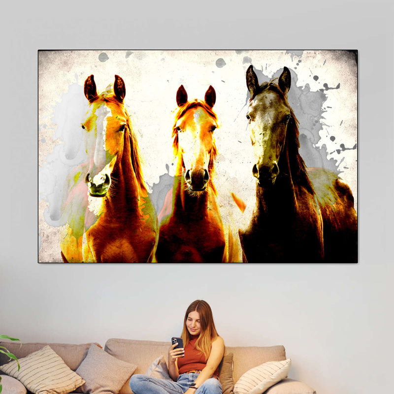Three Horse Heads Wall Art