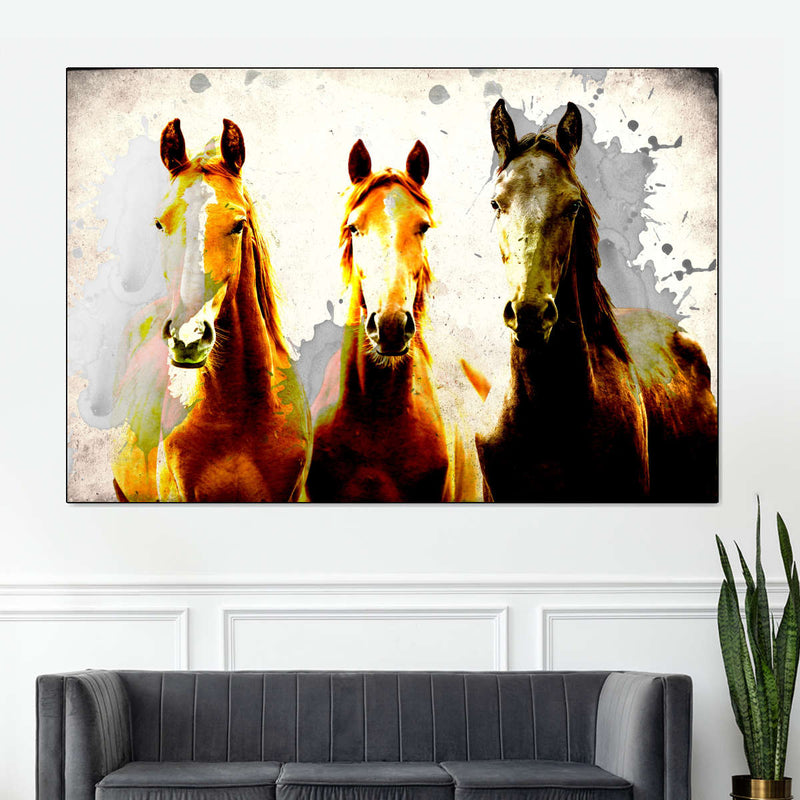 Three Horse Heads Wall Art