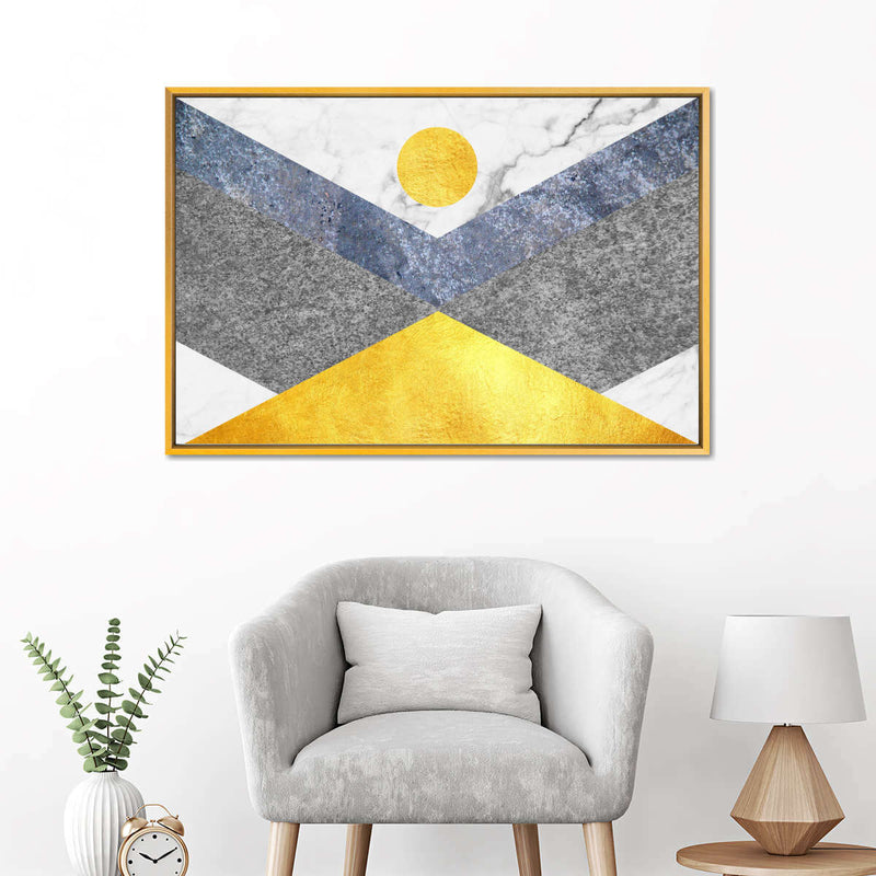 Marble Textured Geometric Wall Art