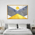 Marble Textured Geometric Wall Art