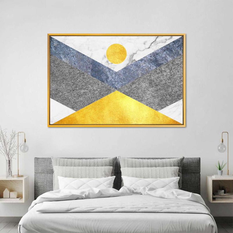 Marble Textured Geometric Wall Art
