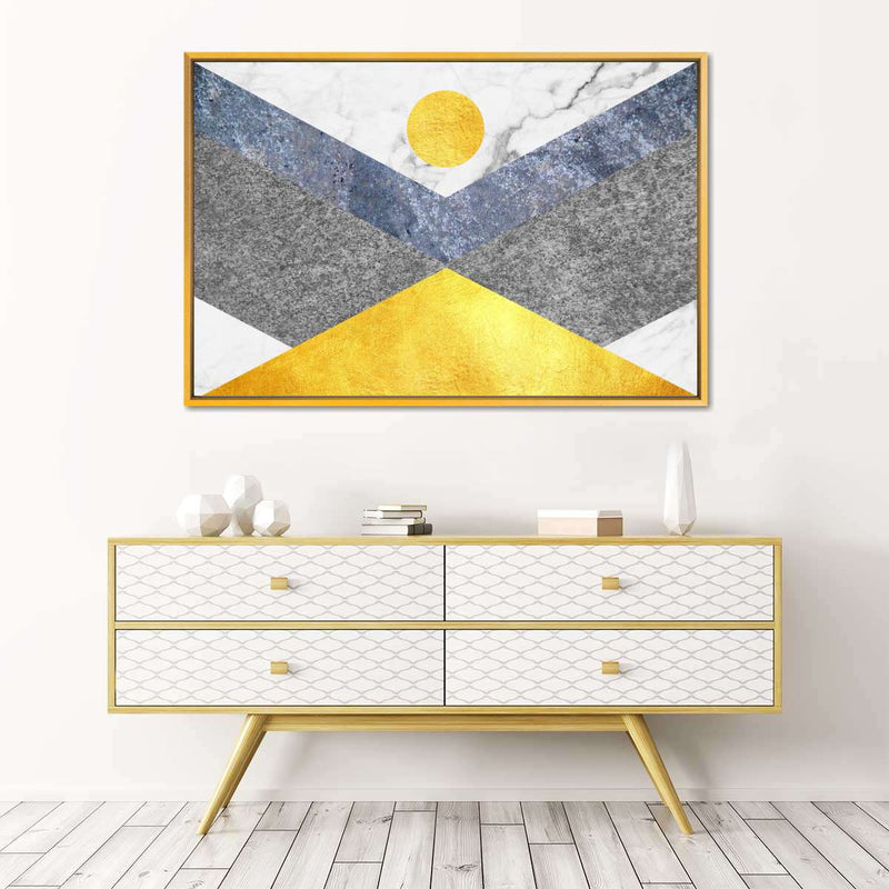 Marble Textured Geometric Wall Art