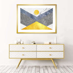 Marble Textured Geometric Wall Art