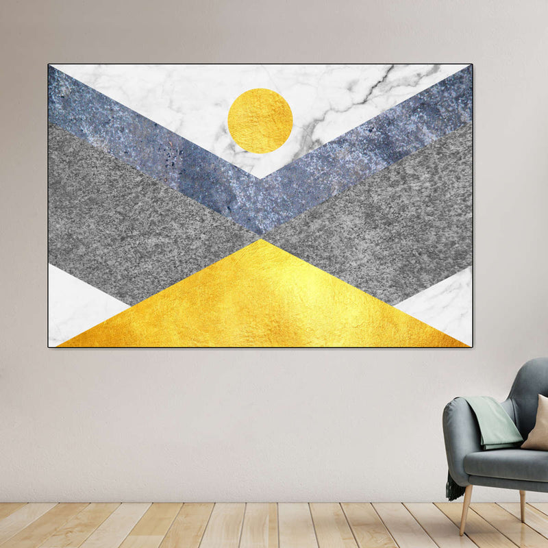 Marble Textured Geometric Wall Art