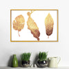 Triple Golden Leaves Wall Art