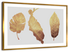 Triple Golden Leaves Wall Art