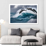 Leaping Dolphins Wall Art