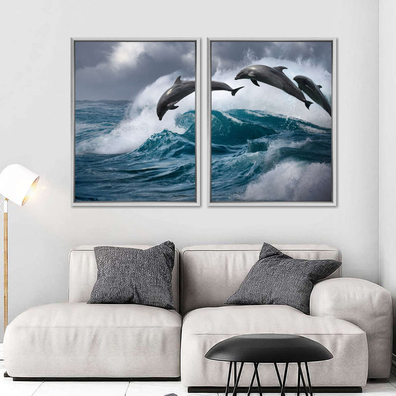 Leaping Dolphins Wall Art