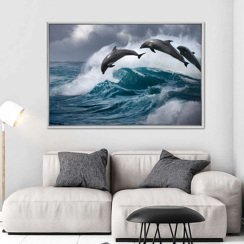 Leaping Dolphins Wall Art