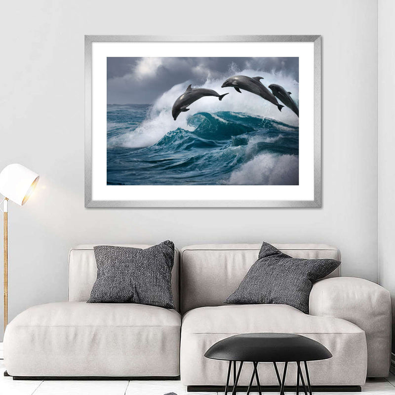 Leaping Dolphins Wall Art