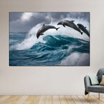 Leaping Dolphins Wall Art