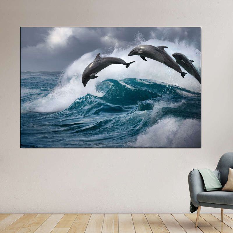 Leaping Dolphins Wall Art