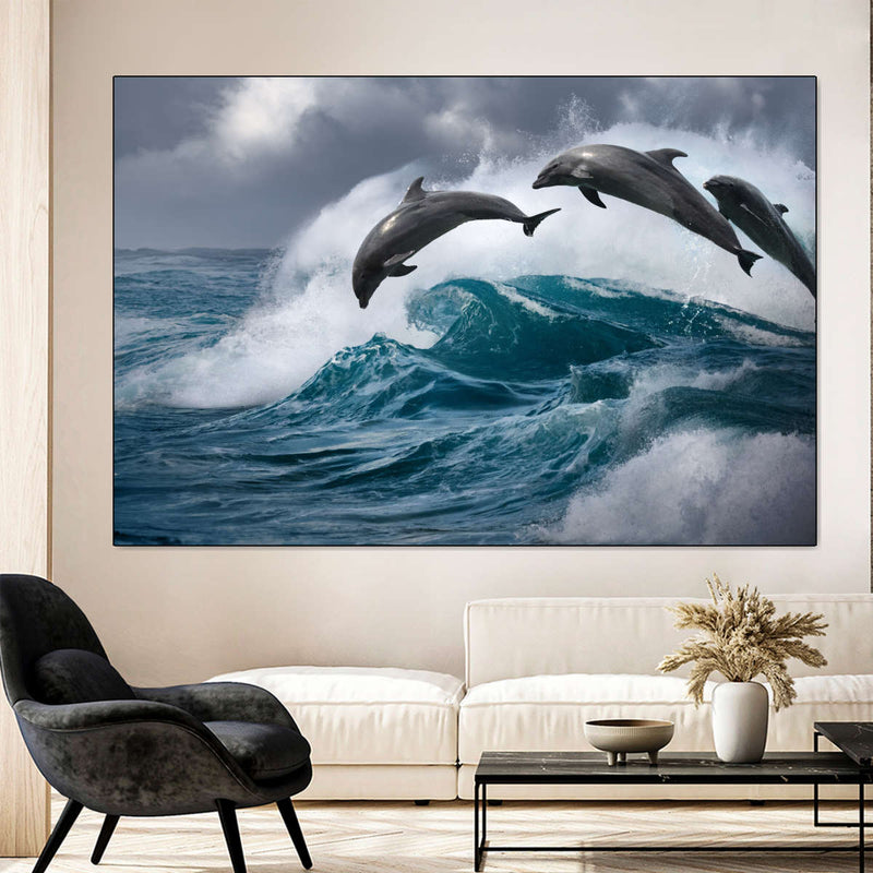 Leaping Dolphins Wall Art