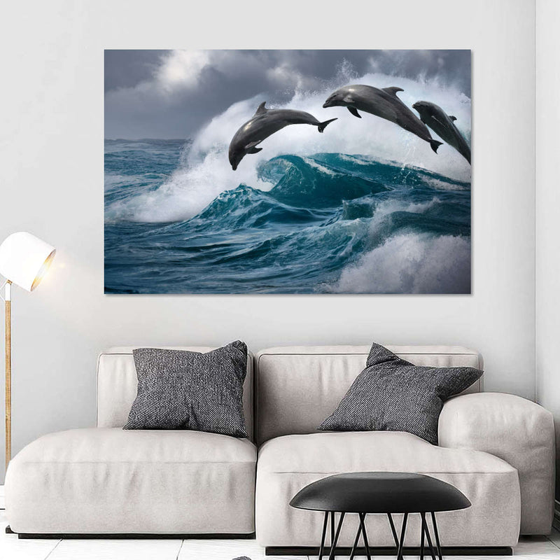 Leaping Dolphins Wall Art