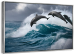 Leaping Dolphins Wall Art