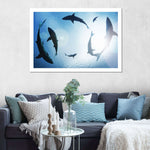 School Of Sharks Wall Art