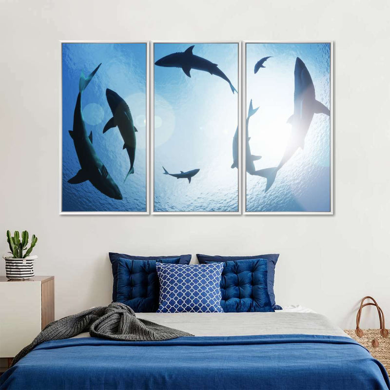 School Of Sharks Wall Art