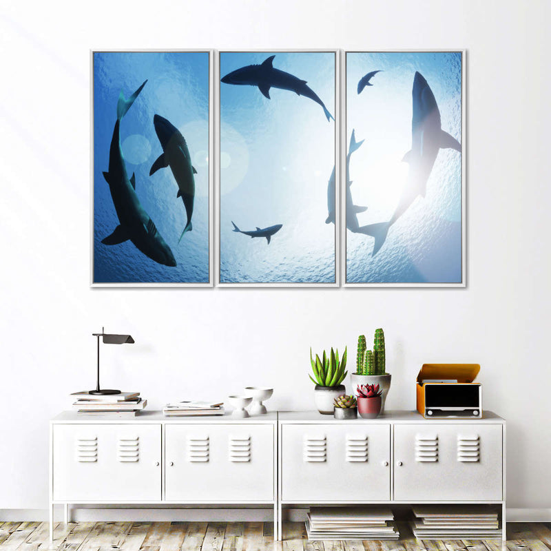School Of Sharks Wall Art
