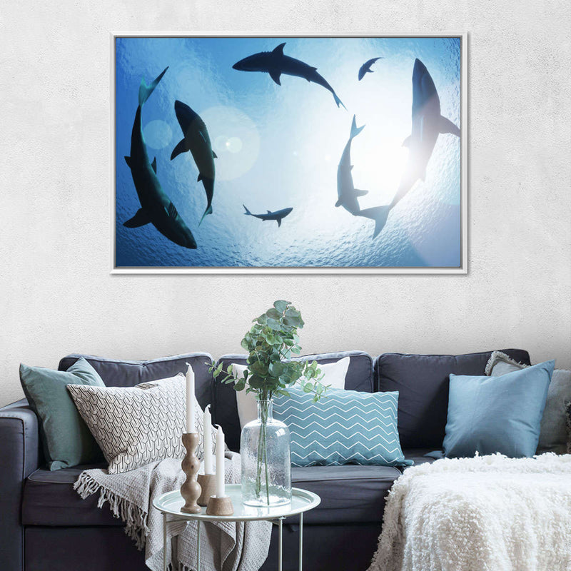 School Of Sharks Wall Art