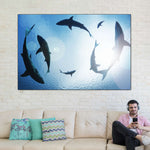 School Of Sharks Wall Art