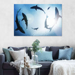 School Of Sharks Wall Art