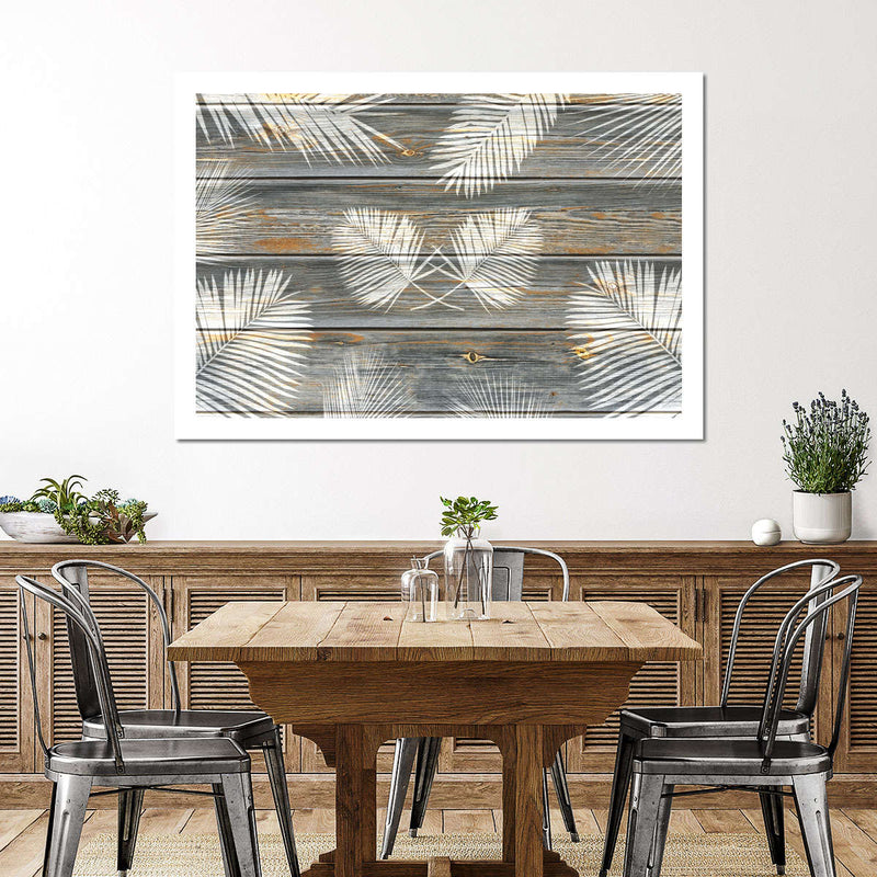 Wooden Palm Leaves Wall Art