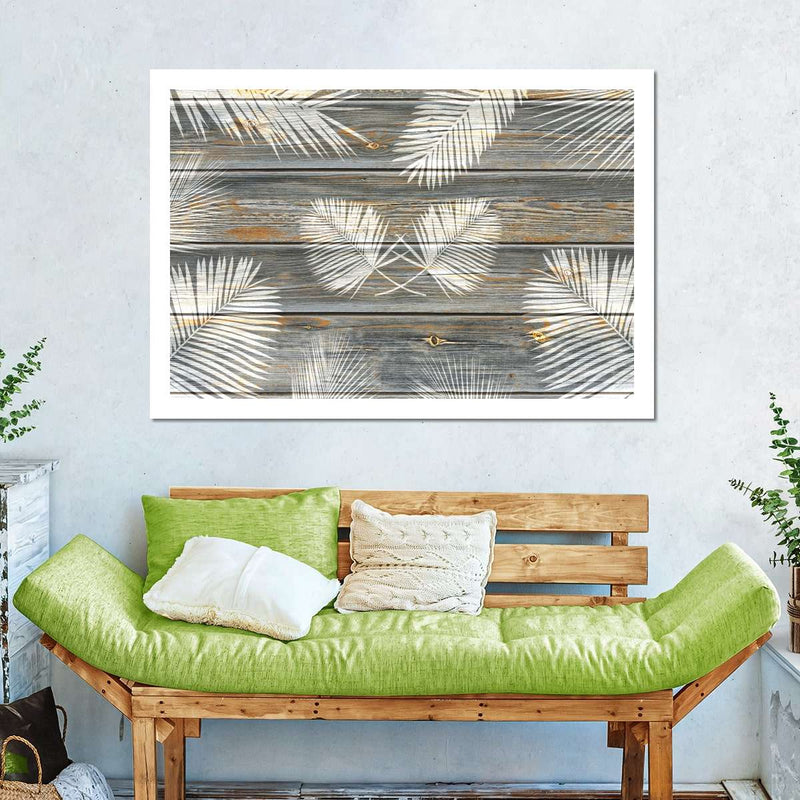 Wooden Palm Leaves Wall Art
