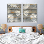 Wooden Palm Leaves Wall Art