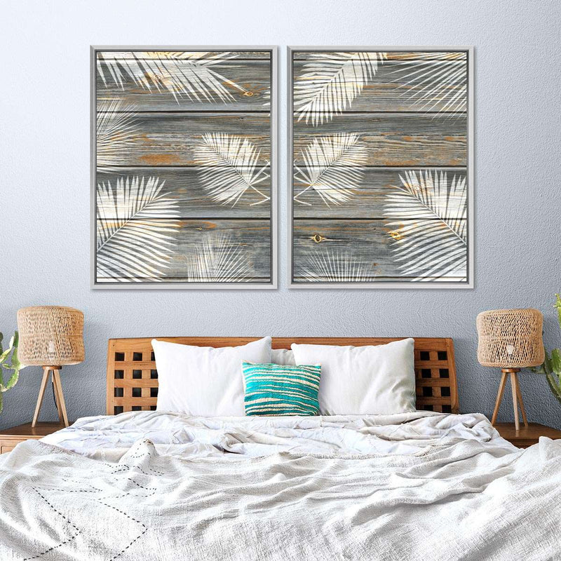 Wooden Palm Leaves Wall Art