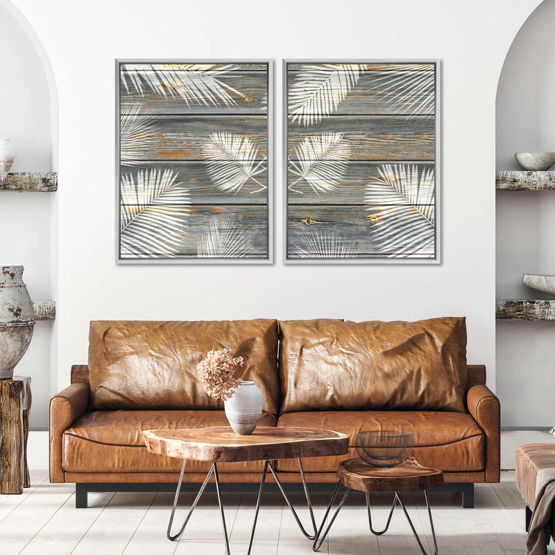 Wooden Palm Leaves Wall Art