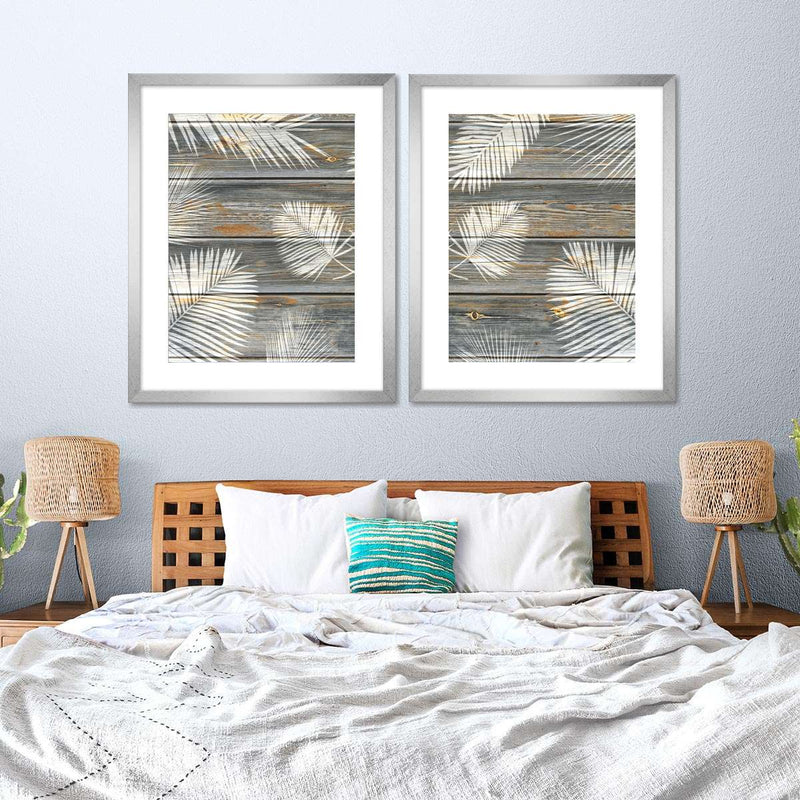 Wooden Palm Leaves Wall Art