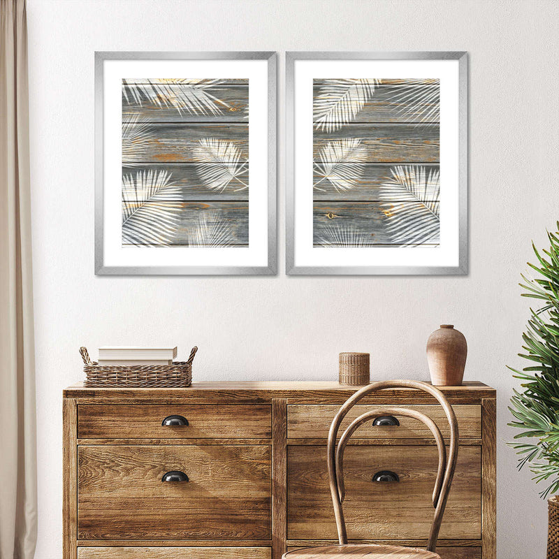 Wooden Palm Leaves Wall Art